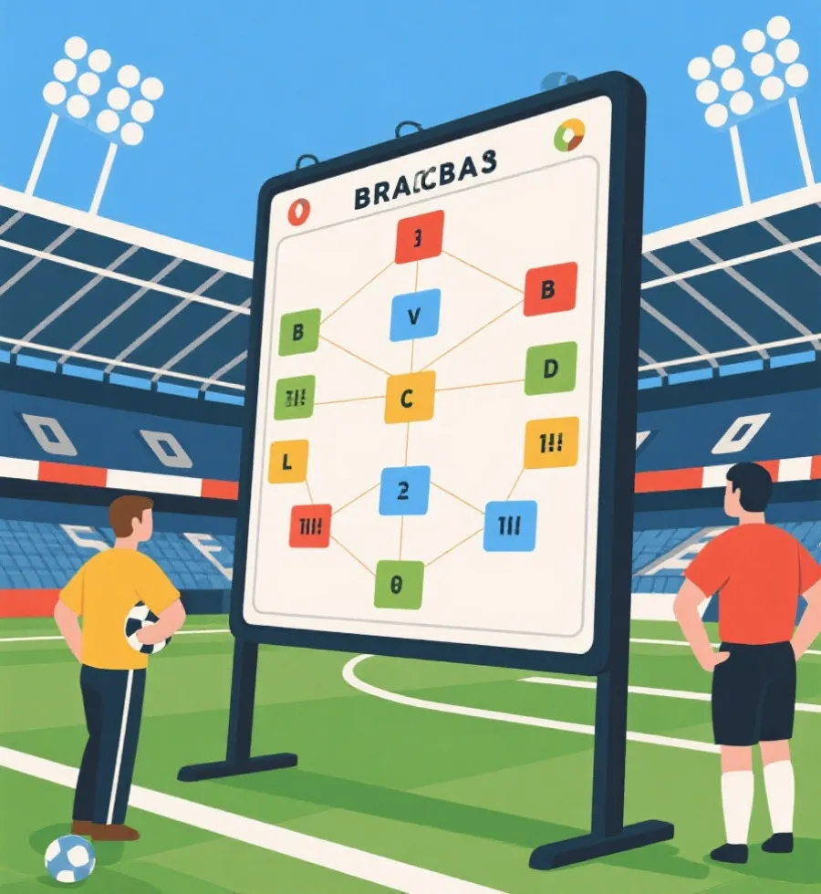 世界杯淘汰赛赛程视觉示意图